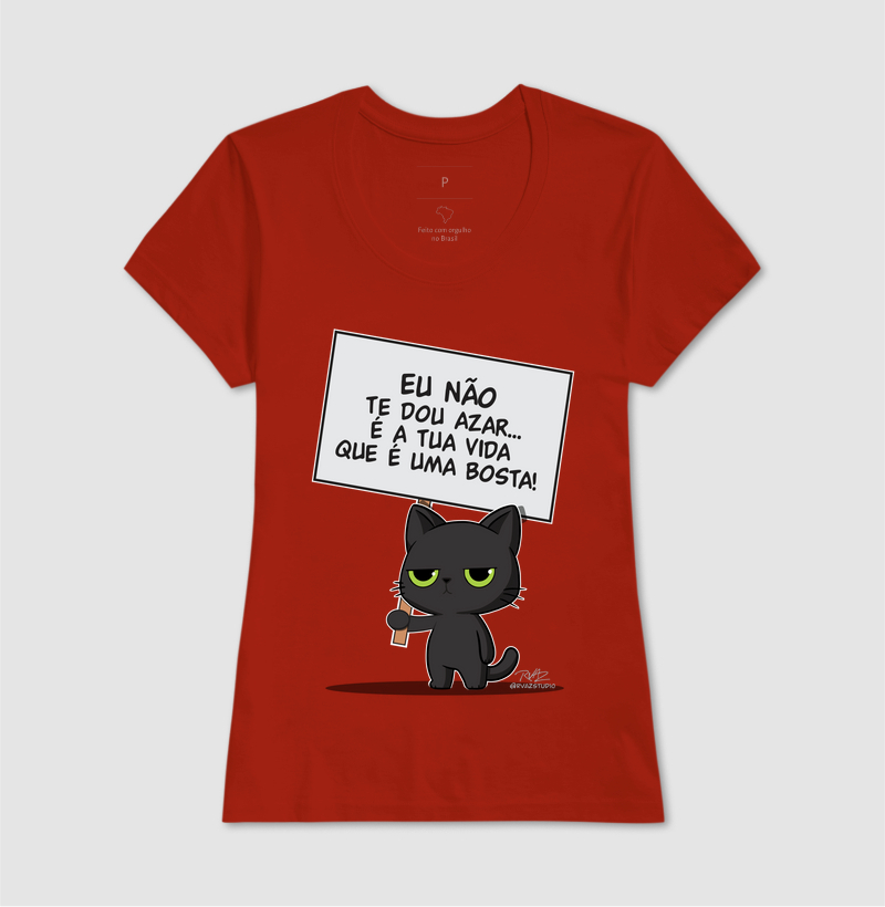 Camiseta Gato Sincero Azar - Imagem 11