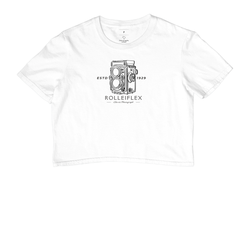 Camiseta feminina cropped rolleiflex classic photograph - Imagem 3
