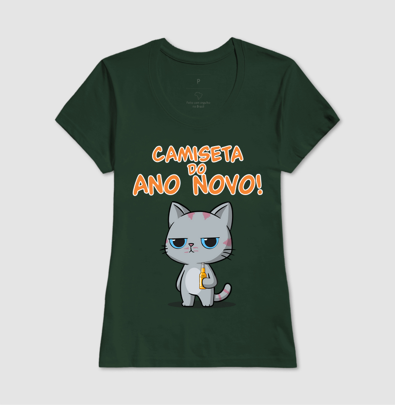 Camiseta Gato Sincero Ano Novo - Imagem 13