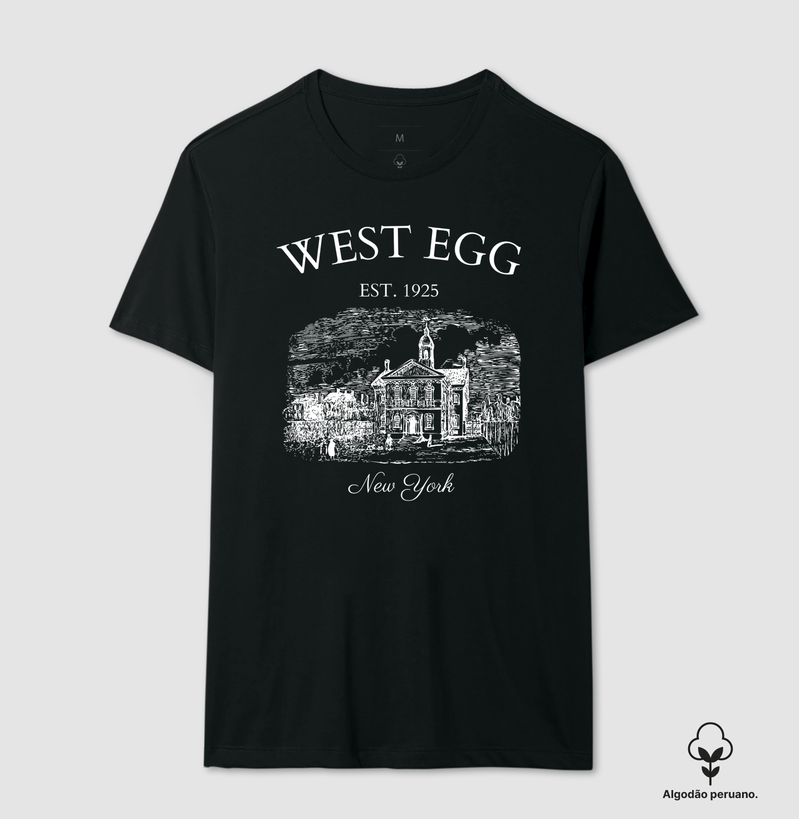 Camiseta O Grande Gatsby – West Egg | F. Scott Fitzgerald em Algodão Peruano  - Imagem 3