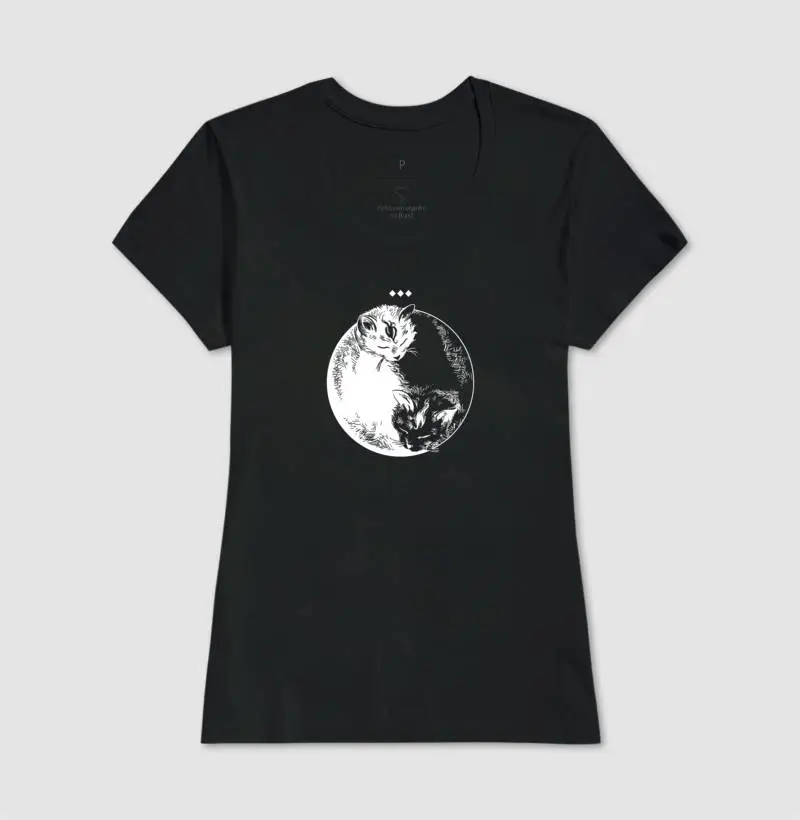 Camiseta Gato Yin Yang - Imagem 3