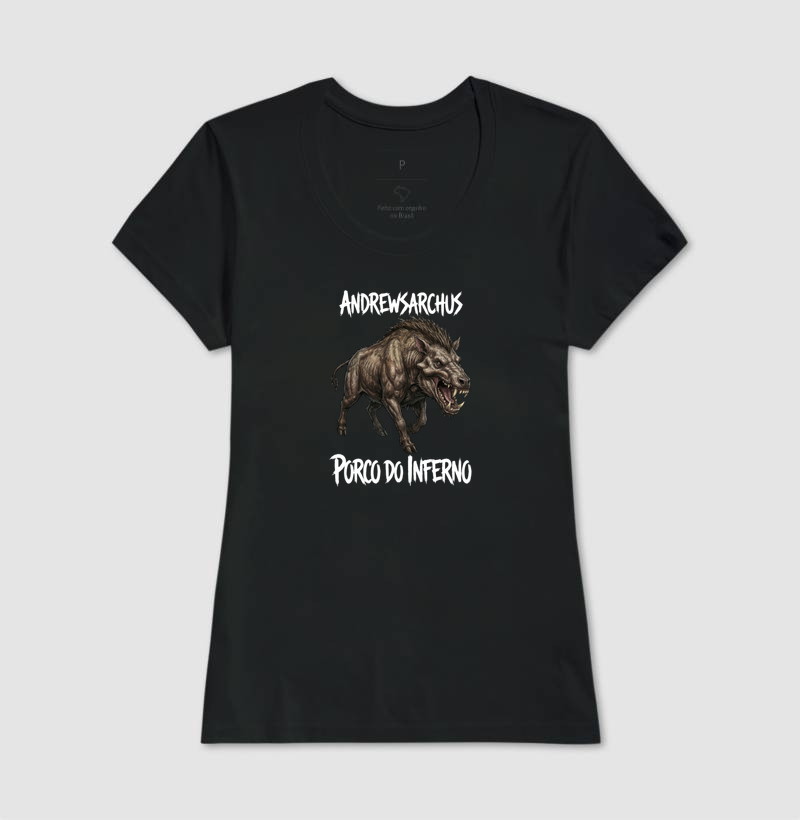 Camiseta Dinossauro Porco Do Inferno Ataque Algodão Premium Dinoloco  - Imagem 3