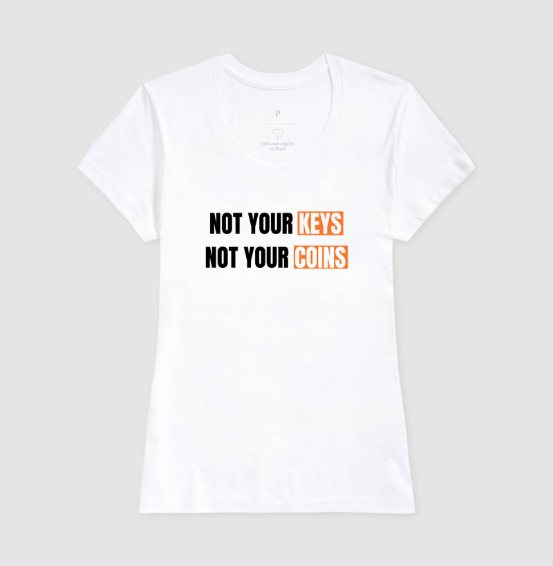 Camiseta Bitcoin Not Your Keys, Not Your Coins - Imagem 7