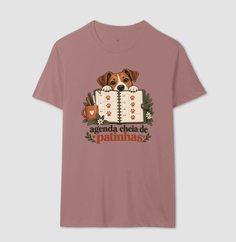 Camiseta Cachorro Rotina "agenda cheia de patinhas" | Pelo & Pano - Imagem 16