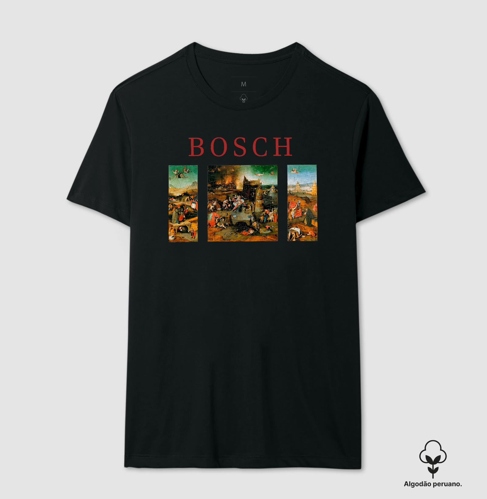 Camiseta Algodão Peruano Hieronymus Bosch As Tentações De Santo Antão - Imagem 3