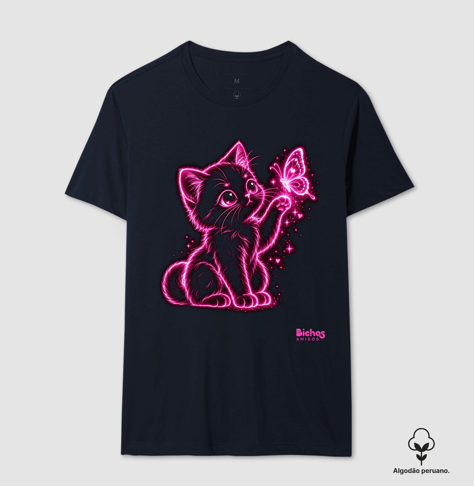 Gata e Borboleta Neon - Imagem 2