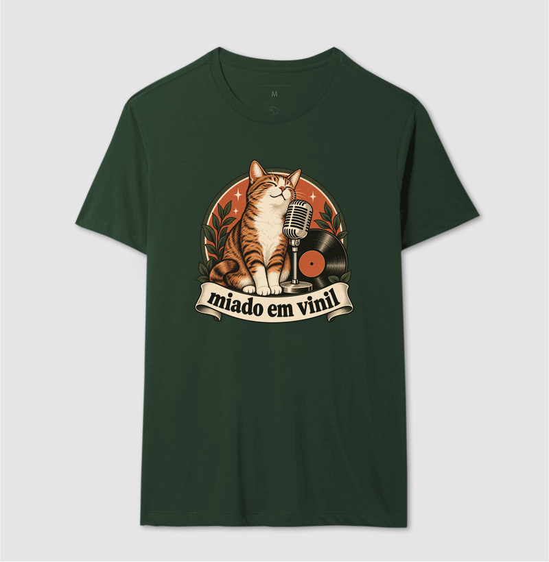 Camiseta Gato Música "miado em vinil" | Pelo & Pano - Imagem 12