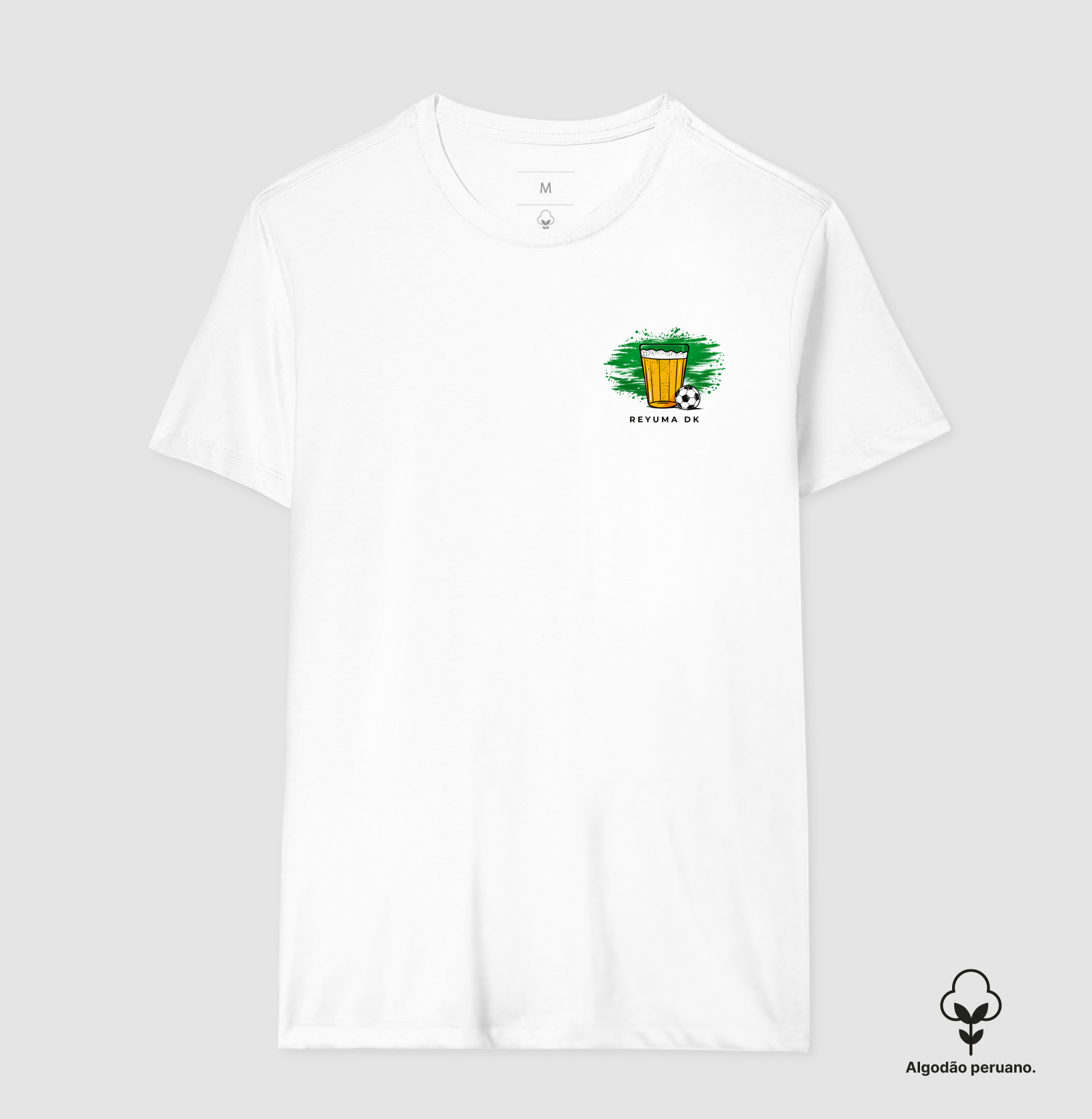 "Breja, Futebol e Torcedor" - Futebol - Camiseta Algodão Peruano Masculina, Feminina e Babylook - Imagem 9