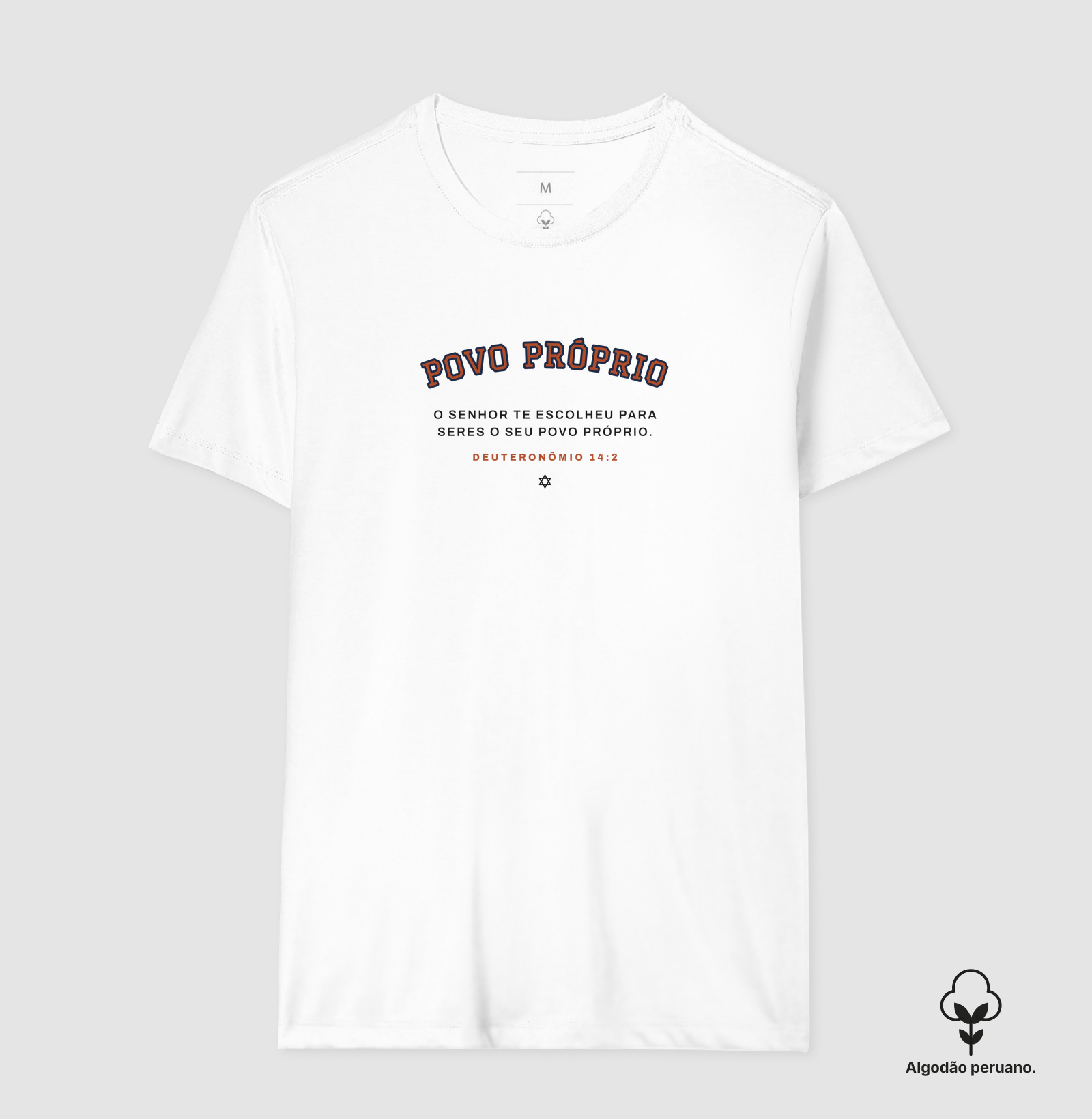 Camiseta Algodão Peruano Cristã Povo Próprio Israel Vivo - Imagem 2