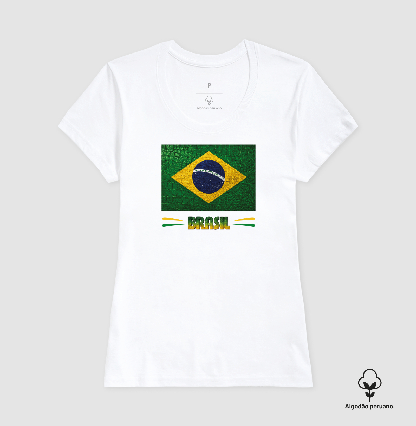 Camiseta Bandeira do BR estilizada (Feminina) - Imagem 5