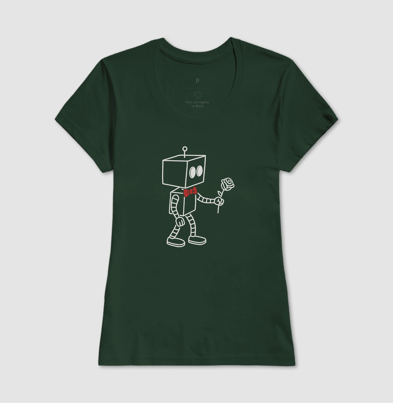 Camiseta Casal Robô Flor - Imagem 9