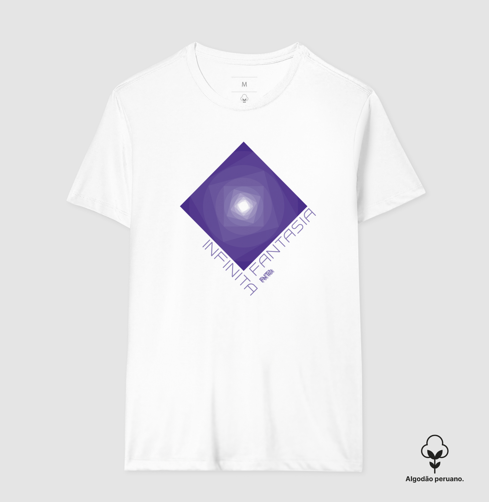 T-SHIRT "INFINITA FANTASIA" / ROXO ESTAMPA GRANDE (ALGODÃO PERUANO)