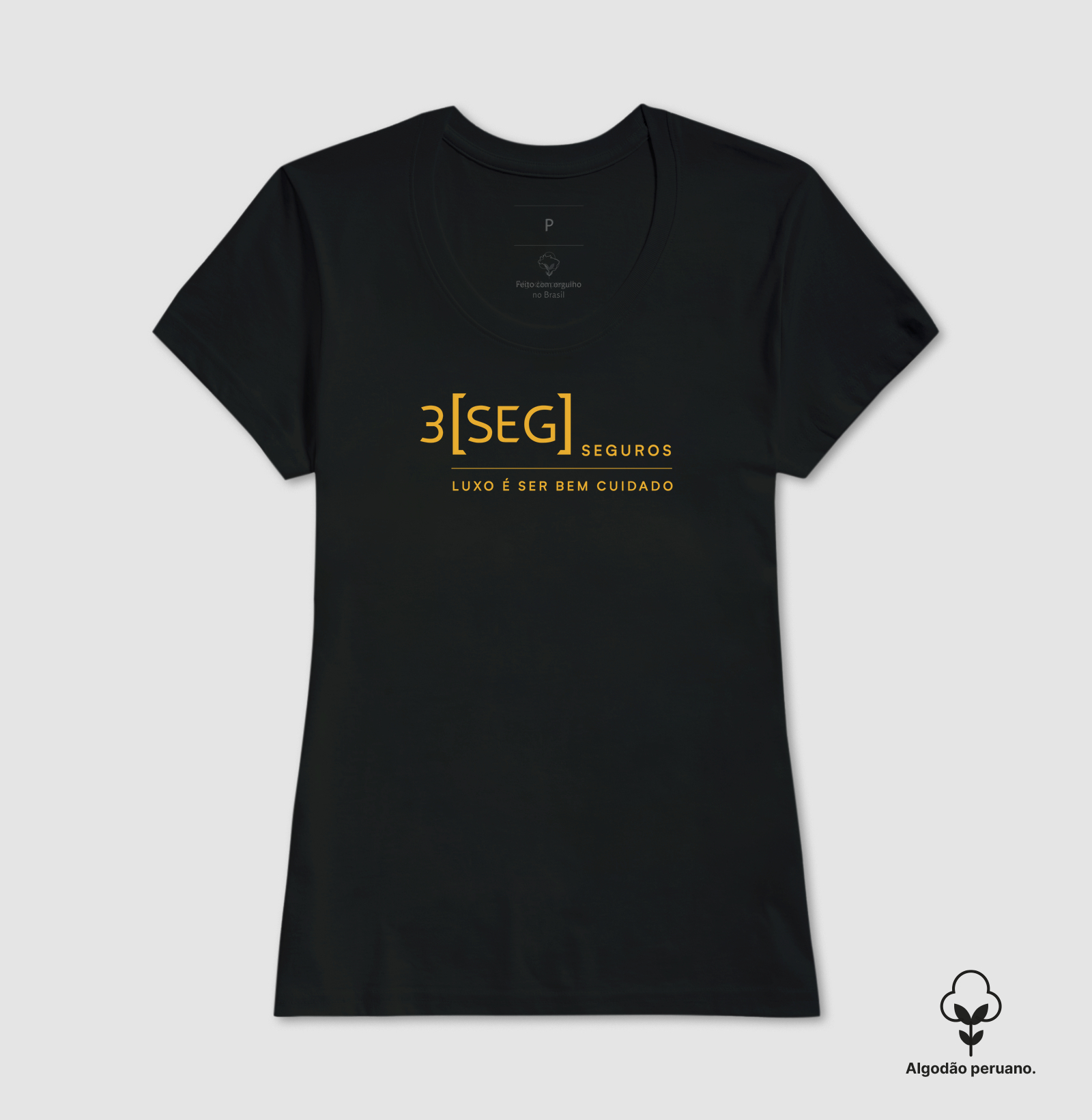 3SEG LUXO É SER BEM CUIDADO Camiseta Algodão Peruano - Imagem 5