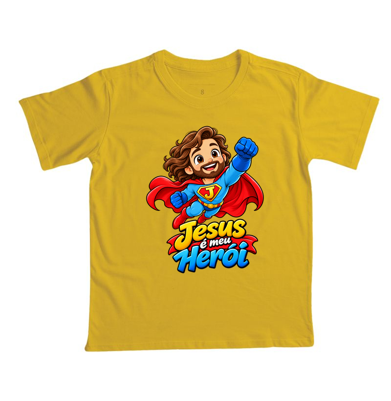 Camiseta Infantil Jesus é Meu Herói - Imagem 2