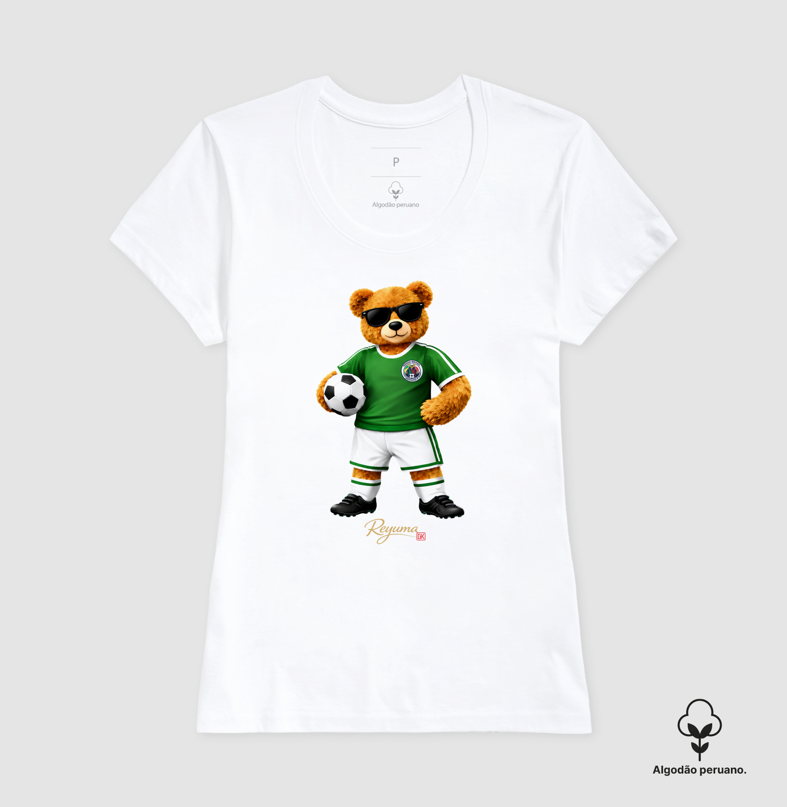 Camiseta Masculina e Feminina de Algodão Peruano Futebol "Mascote NBX" - Pai e Filho - Imagem 9