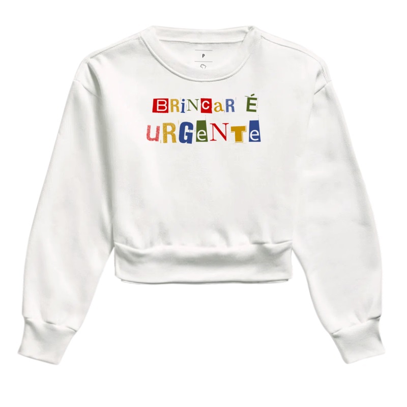 Moletom cropped | Brincar é urgente