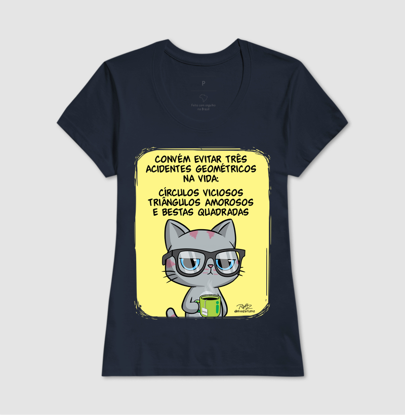 Camiseta Gato Sincero Geometria - Imagem 7