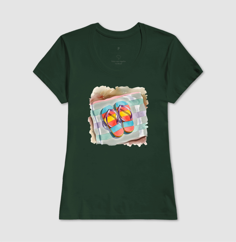 Camiseta Algodão Premium - Chinelos de Verão  - Imagem 11