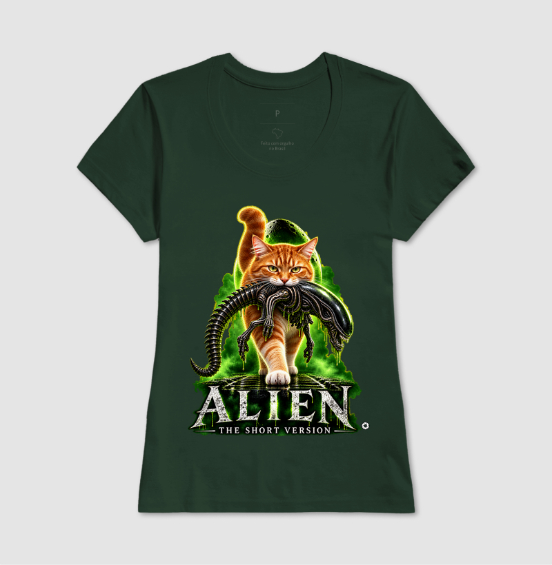 Camiseta Alien – The Short Version Gatos (laranjinha) - Imagem 13
