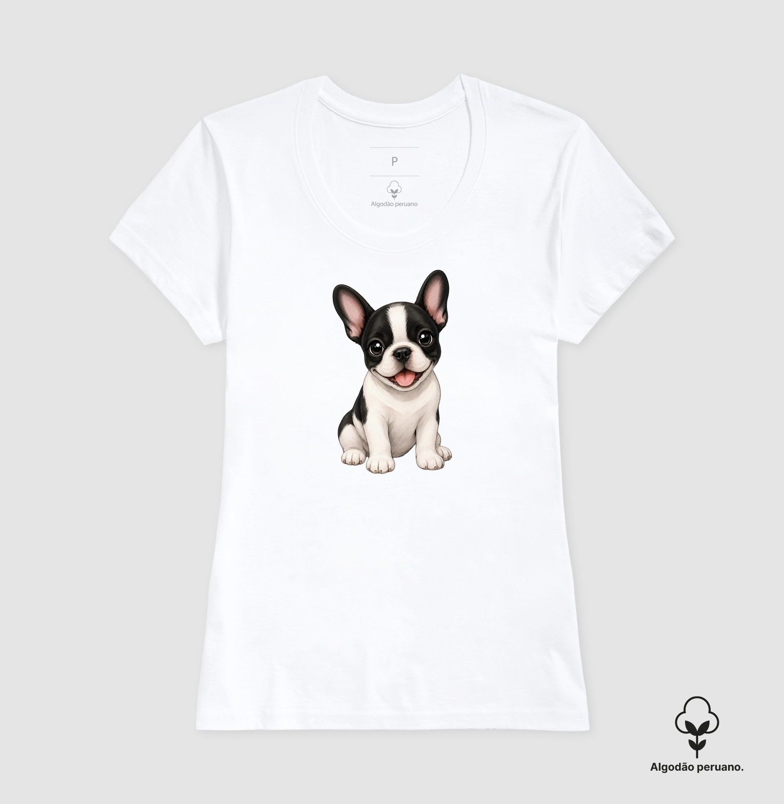 Bulldog (Buldogue) Francês Preto e Branco - Desenho Animado - Imagem 8