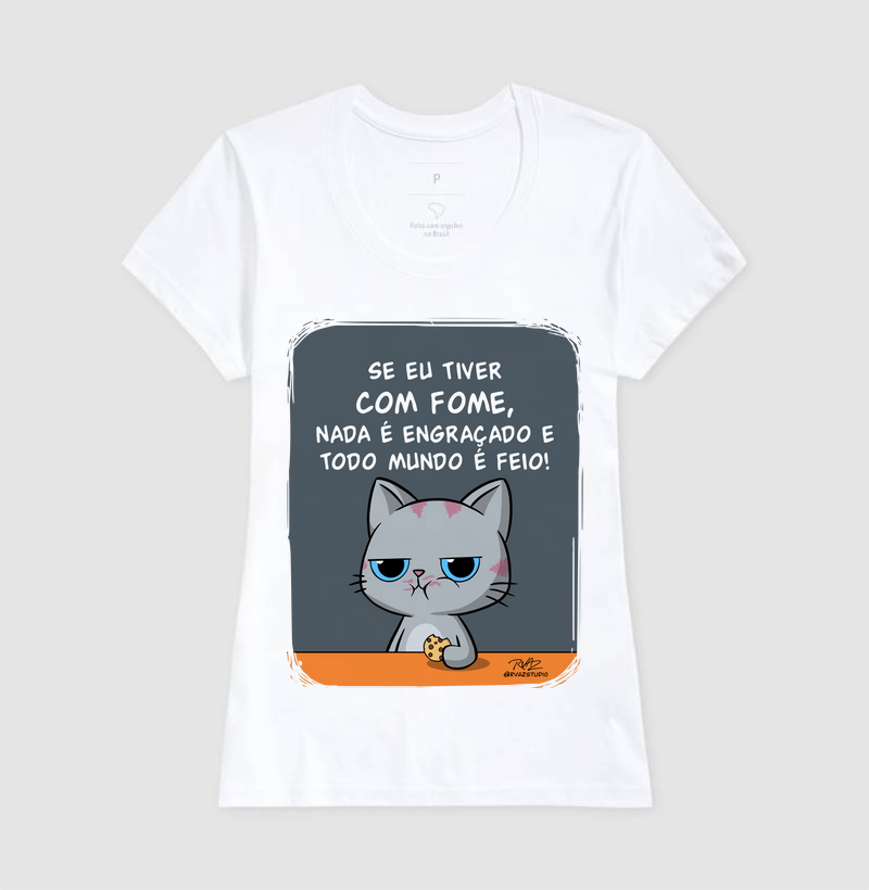 Camiseta Gato Sincero Fome - Imagem 5