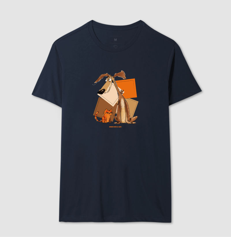 Cachorro e gato com fundo de quadrados - Imagem 7