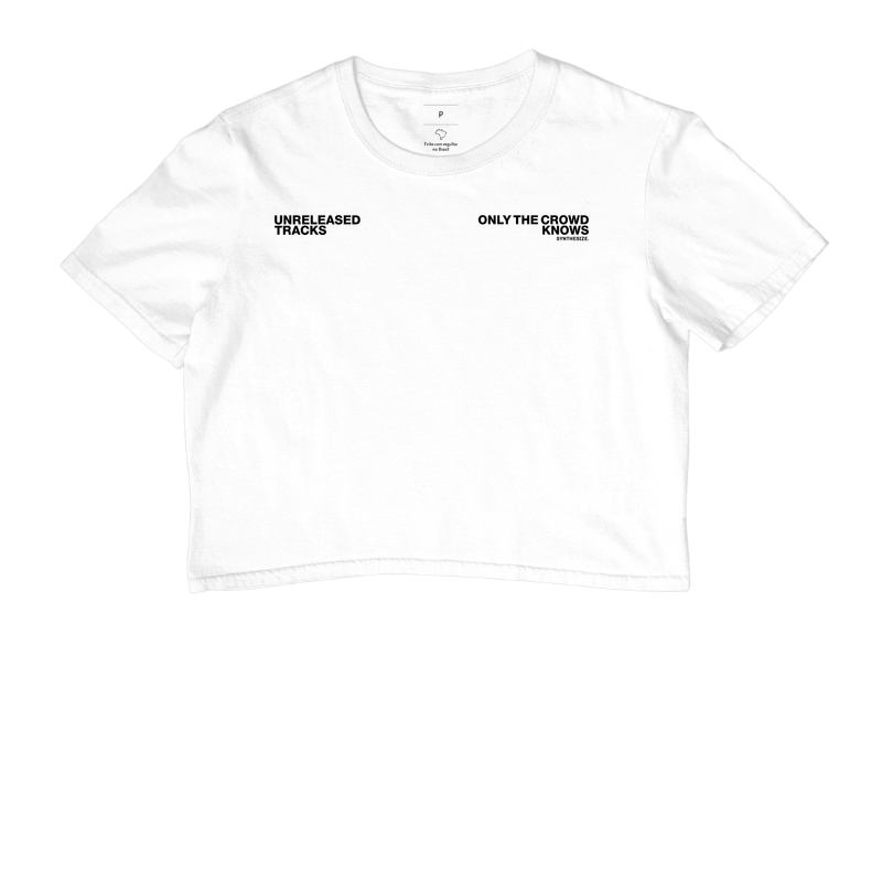 UNRELEASED TRACKS V2 — Camiseta Cropped - Imagem 4