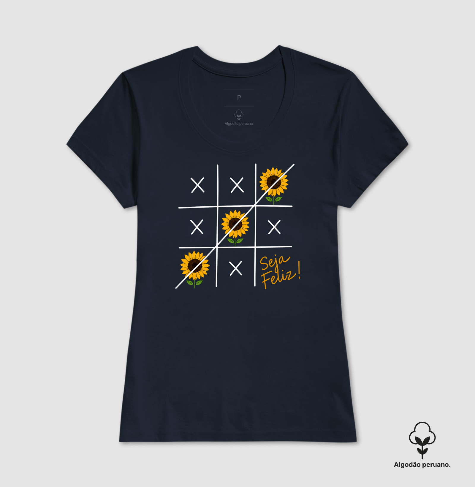 Camiseta Seja Feliz Girassol - Imagem 2