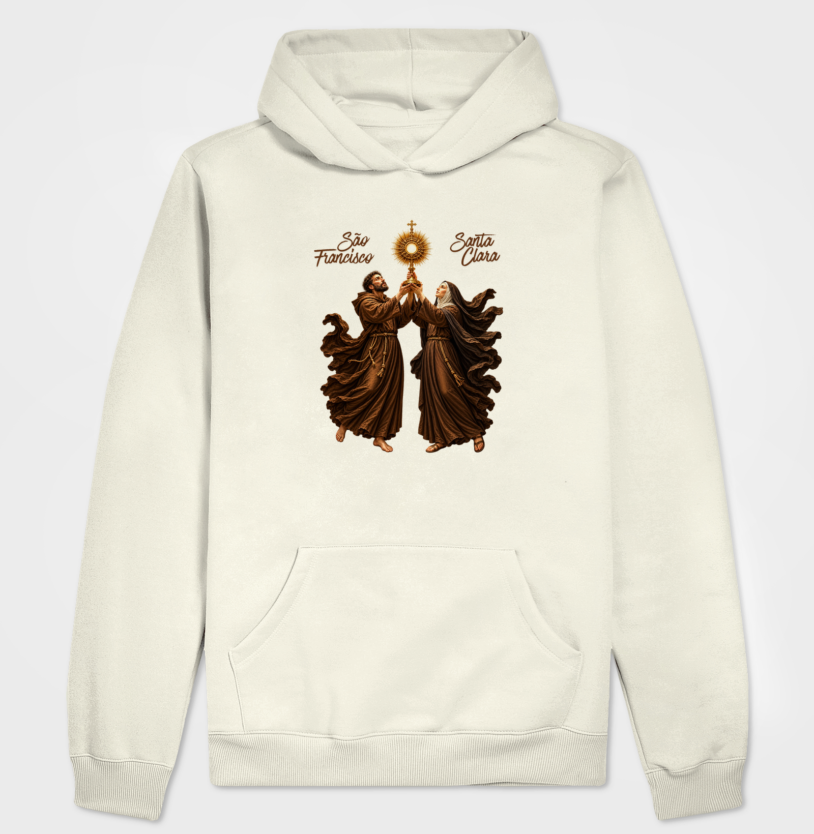 Hoodie Moletom São Francisco e Santa Clara de Assis - Adoradores do Santíssimo - Imagem 3