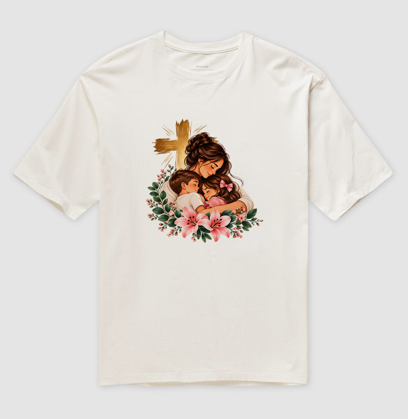 Camiseta Oversized Amor de Mãe - Imagem 4