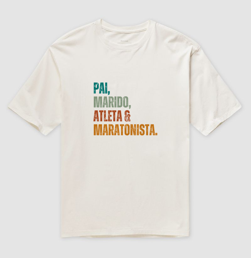 Camiseta Oversized Corrida - Pai, Marido, Atleta e Maratonista - Imagem 4
