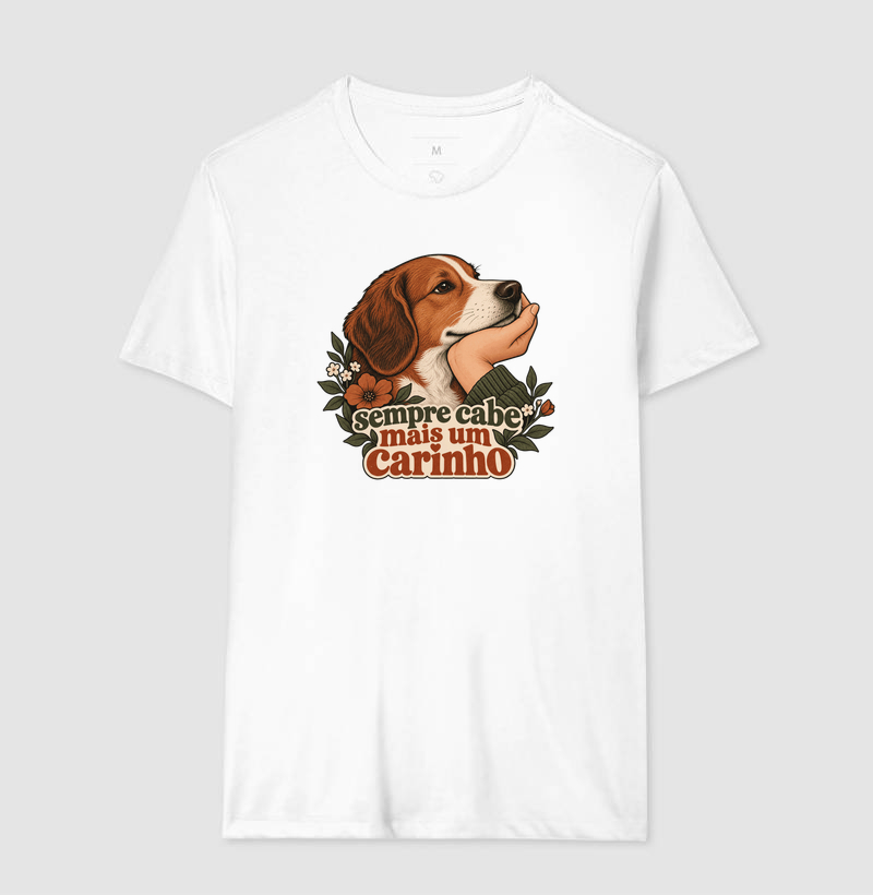 Camiseta Cachorro Carinho "sempre cabe mais um carinho" | Pelo & Pano - Imagem 4