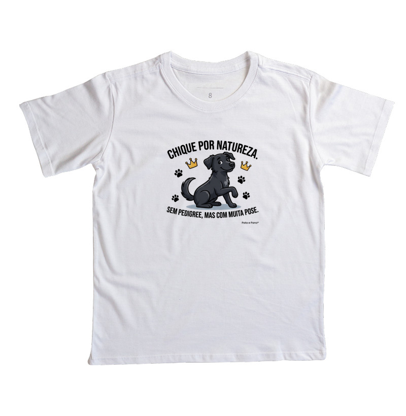 CAMISETA INFANTIL VIRA-LATA PRETO CHIQUE - Imagem 7