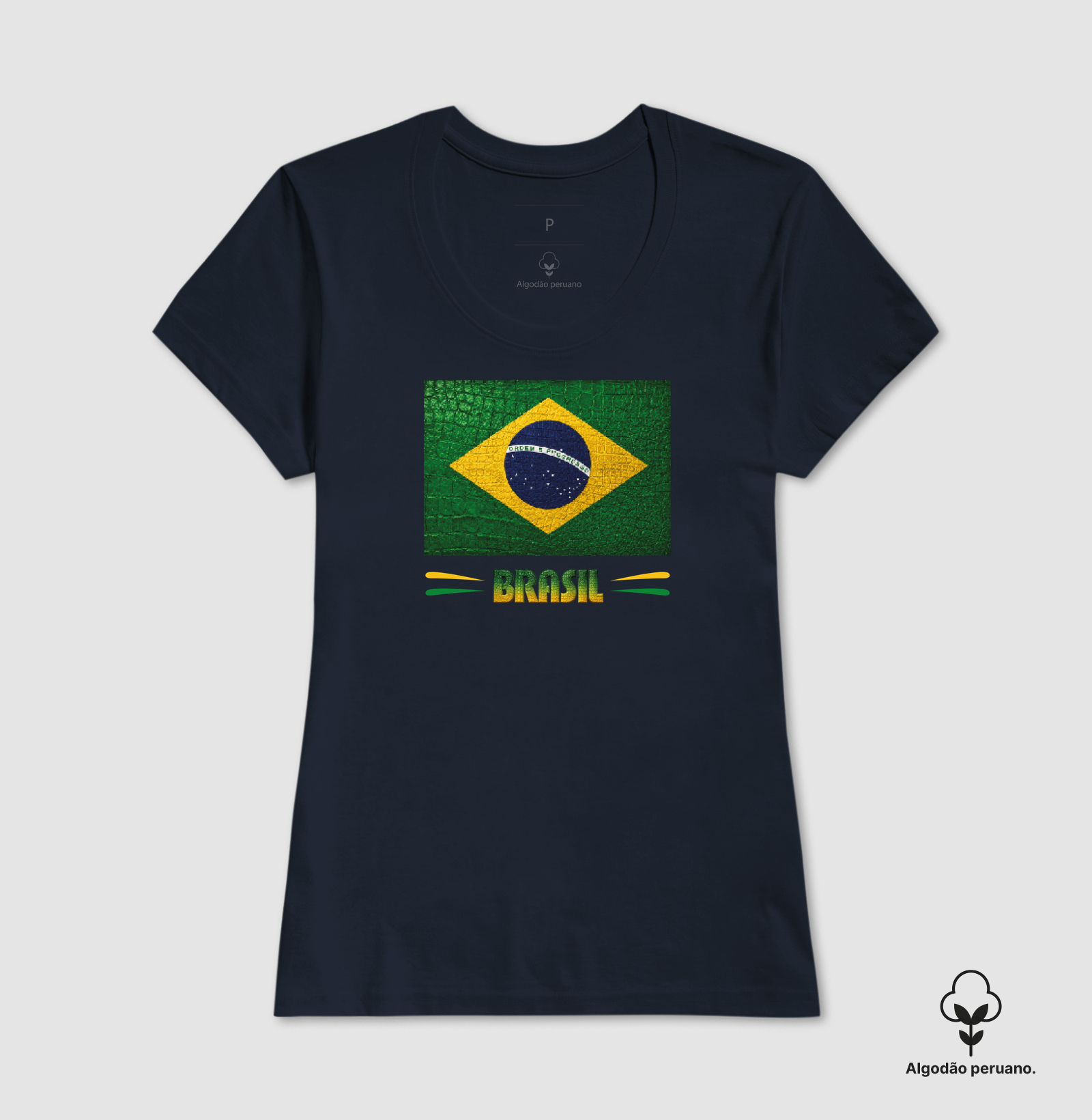 Camiseta Bandeira do BR estilizada (Feminina) - Imagem 6