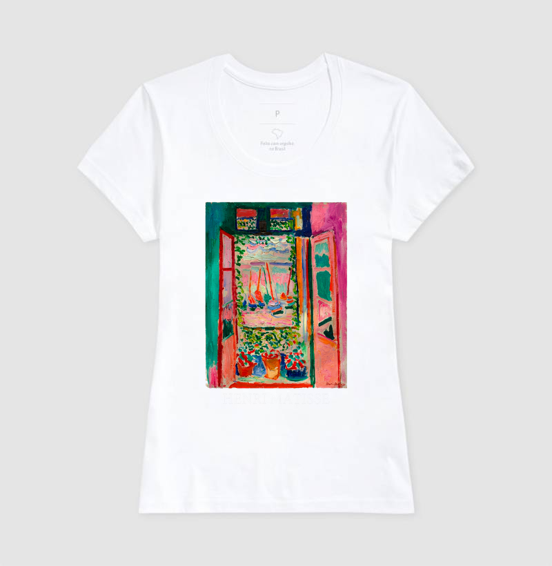 Camiseta Pintura Fauvista A Janela Aberta Matisse  - Imagem 5