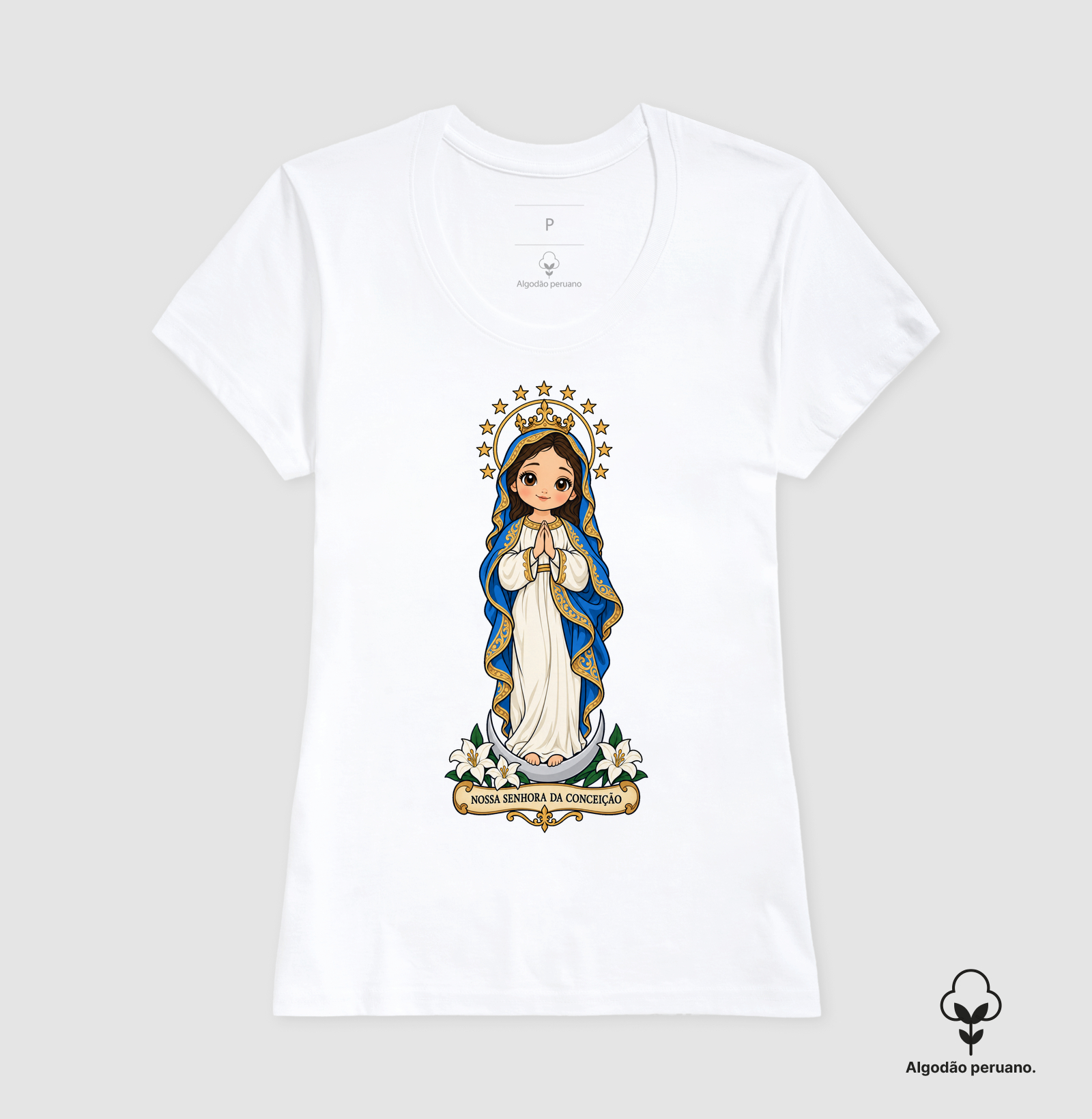 Nossa Senhora da Conceição estilo chibi - Imagem 8