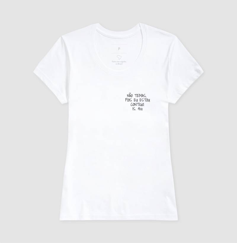 Camiseta Feminina Isaias 41:10 Bolso - Imagem 3