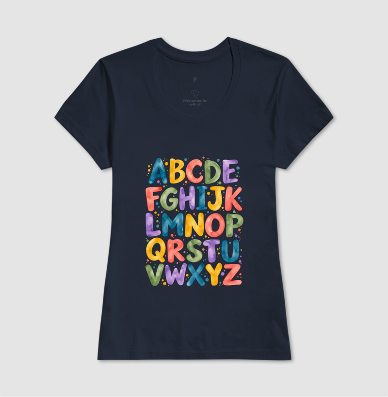 Camiseta Alfabeto em Cores - Imagem 10