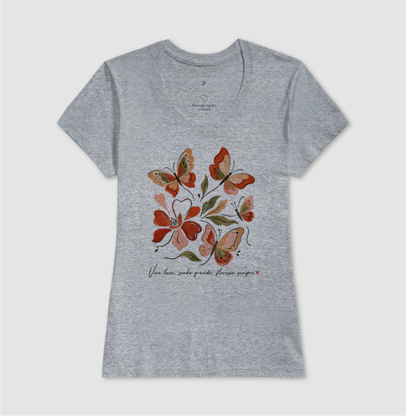 Camiseta Viva leve, Sonhe grande, Floresça sempre. - Imagem 9