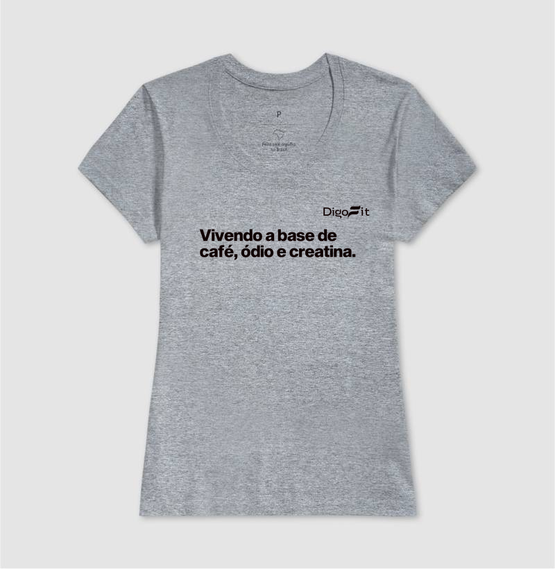 CAMISETA ACADEMIA CAFÉ ÓDIO E CREATINA - Imagem 9
