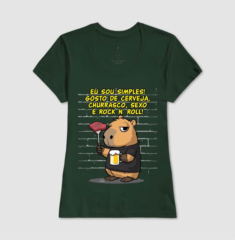 Camiseta Capivara rock simples - Imagem 13