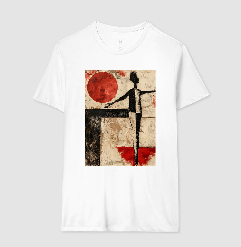 Camiseta Kurt Schwitters Geométrica Sol Vermelho - Imagem 4