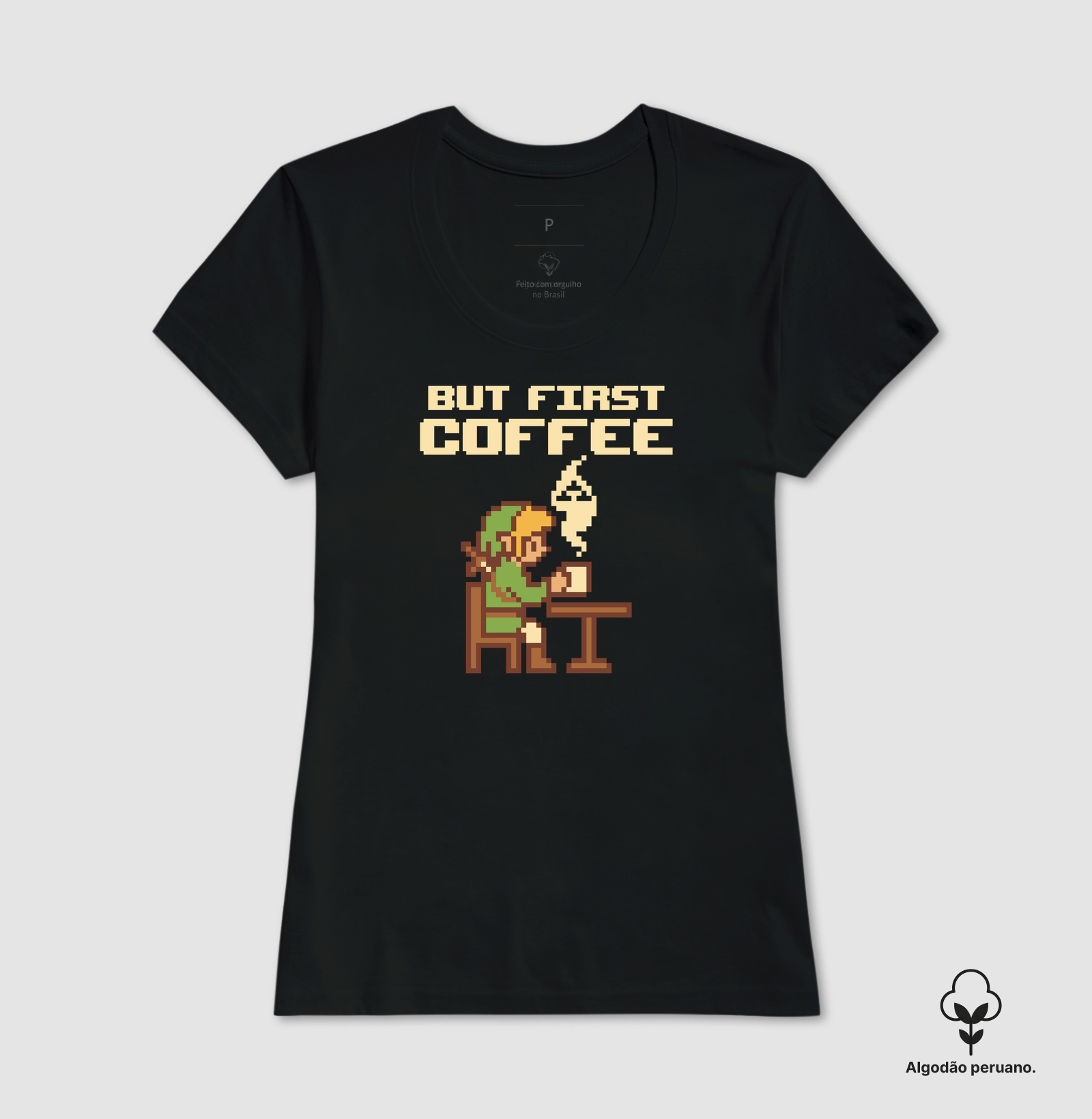 Camiseta Algodão Peruano Café Primeiro - Imagem 3