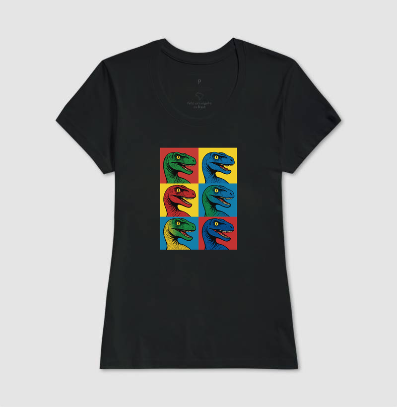 Camiseta Dino Pop Velociraptor - Imagem 5