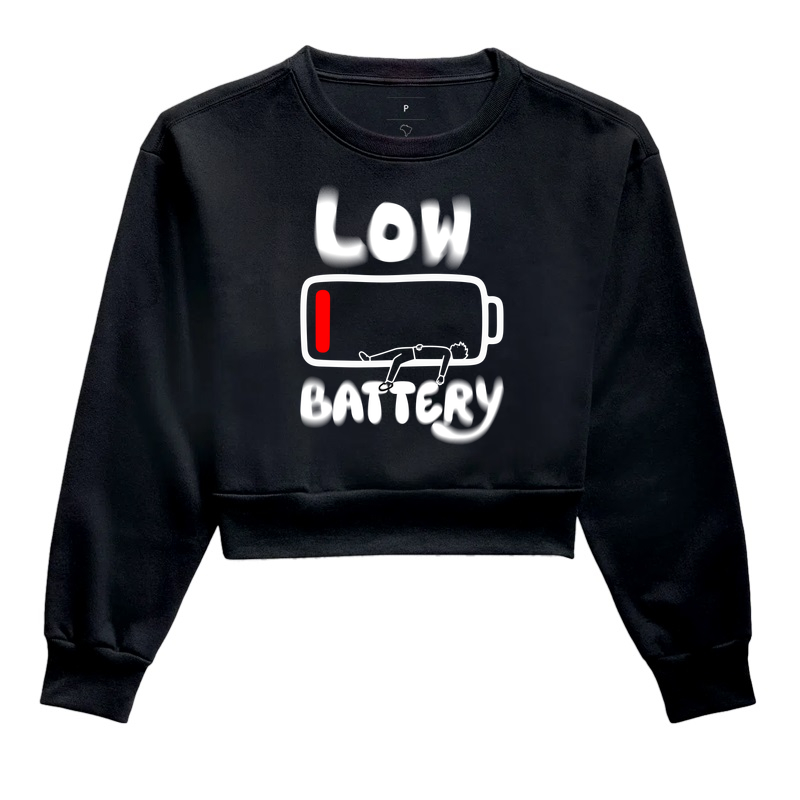 Cropped Moletom - LOW BATTERY - Imagem 3