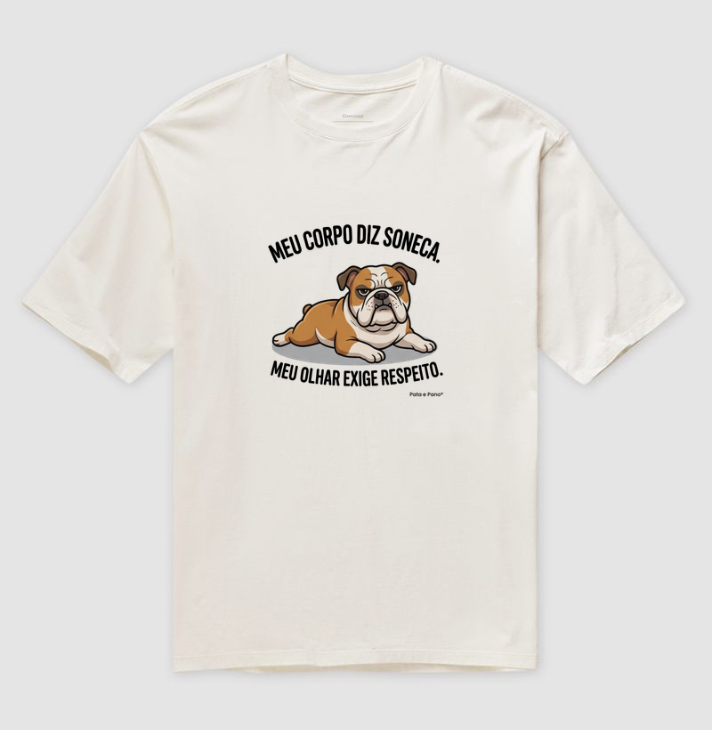 CAMISETA OVERSIZED BULLDOGUE INGLÊS OLHAR - Imagem 4