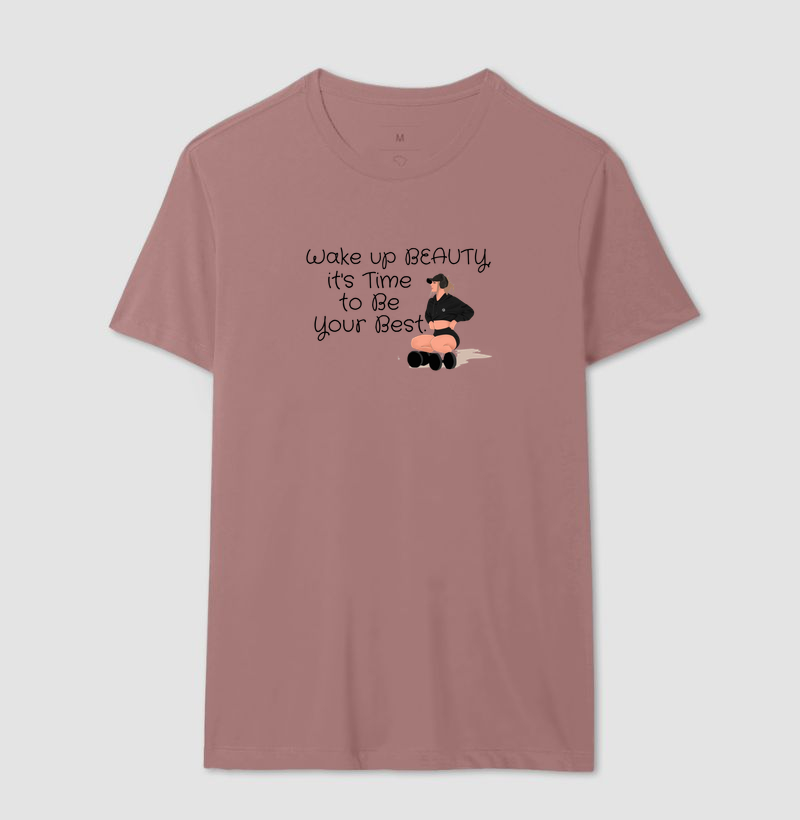 Camiseta 100% Algodão Wake Up Beauty, It's Time to Be Your Best – TRN | Camiseta Fitness  - Imagem 19