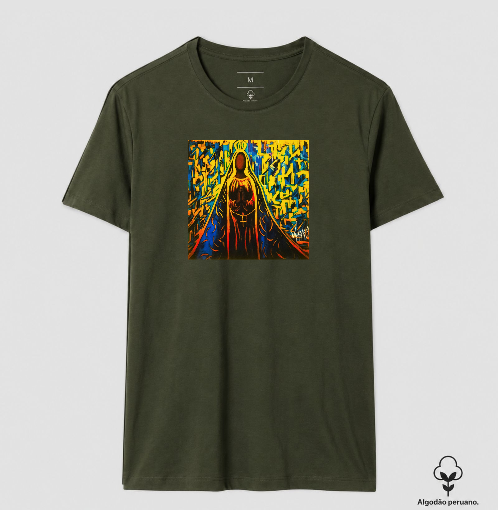 Camiseta Algodão Peruano Nossa Senhora Arte Sacra - Imagem 7