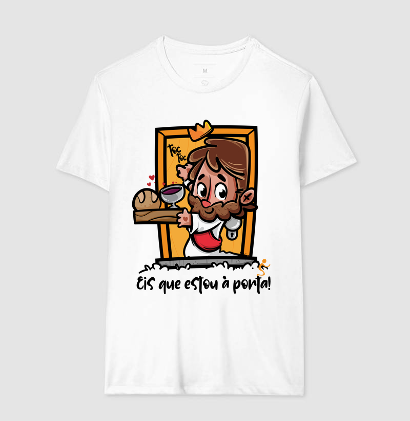 Camiseta Cristã Jesus Está à Porta - Imagem 4