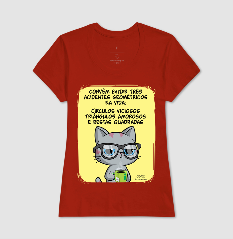 Camiseta Gato Sincero Geometria - Imagem 11